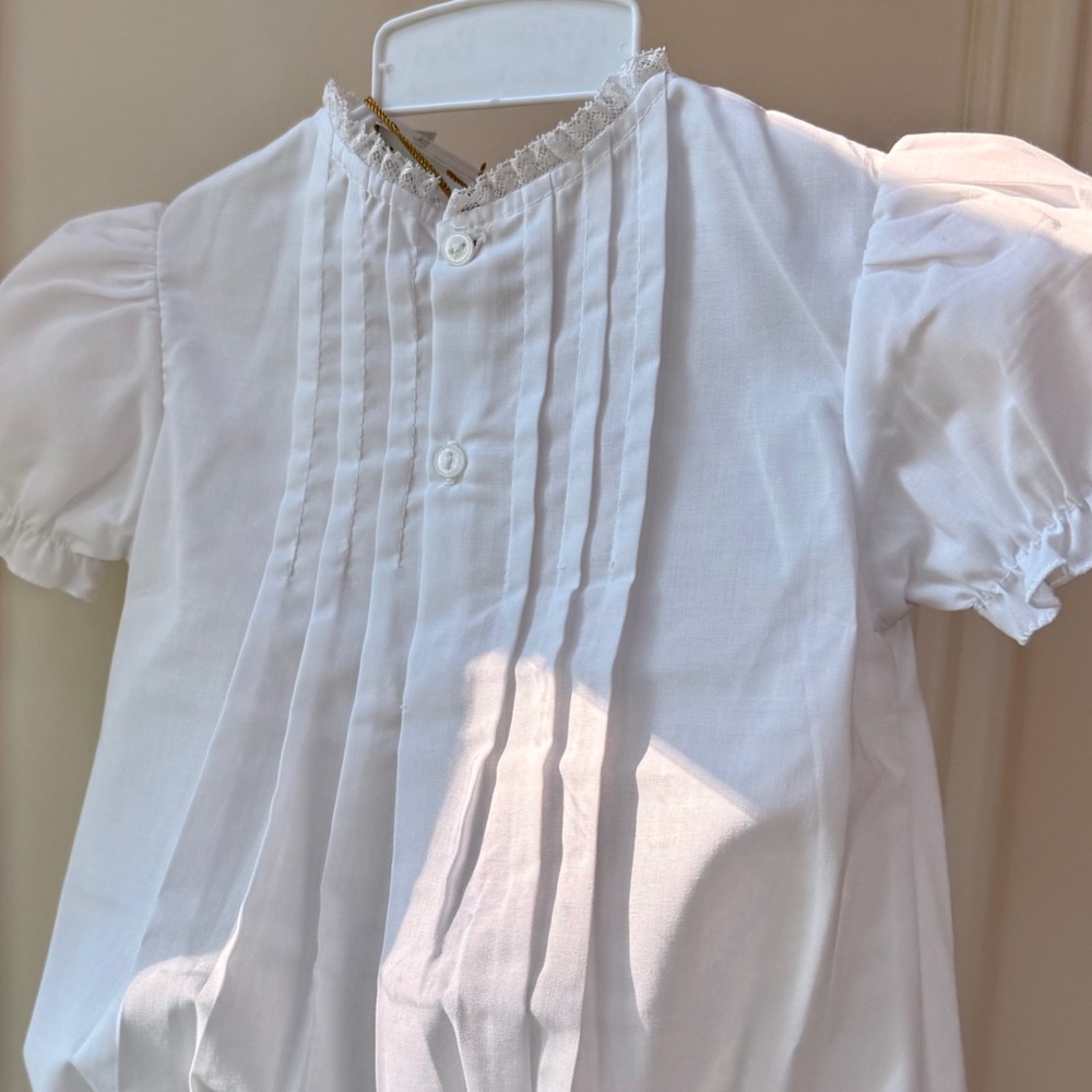 NWT - Feltman Brothers Pintucks & Lace Bubble for Baby Girl - Picture 6 of 6